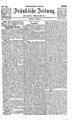 Fränkische Zeitung (Ansbacher Morgenblatt) Freitag 11. Februar 1870