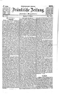 Fränkische Zeitung (Ansbacher Morgenblatt) Sonntag 16. Oktober 1870