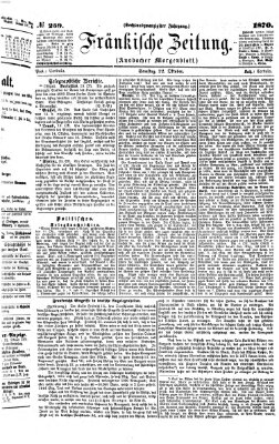 Fränkische Zeitung (Ansbacher Morgenblatt) Samstag 22. Oktober 1870