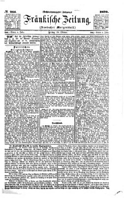 Fränkische Zeitung (Ansbacher Morgenblatt) Freitag 28. Oktober 1870