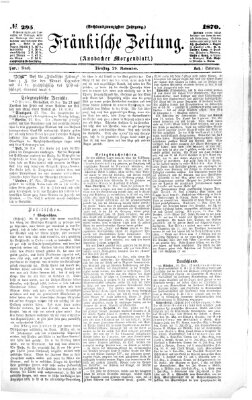 Fränkische Zeitung (Ansbacher Morgenblatt) Dienstag 29. November 1870