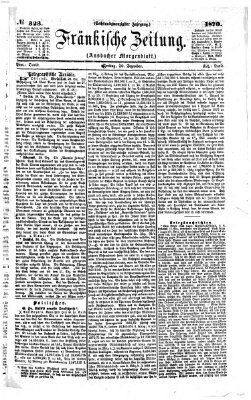 Fränkische Zeitung (Ansbacher Morgenblatt) Freitag 30. Dezember 1870