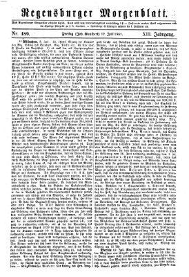 Regensburger Morgenblatt Freitag 12. Juli 1861