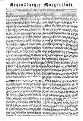 Regensburger Morgenblatt Mittwoch 11. September 1861