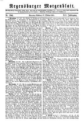 Regensburger Morgenblatt Sonntag 27. Oktober 1861