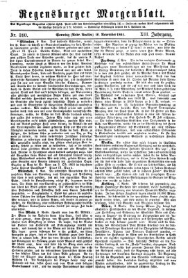 Regensburger Morgenblatt Sonntag 10. November 1861