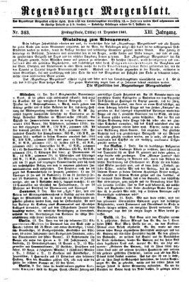 Regensburger Morgenblatt Freitag 13. Dezember 1861