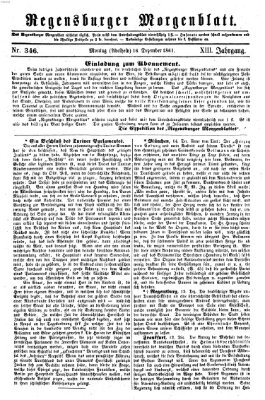 Regensburger Morgenblatt Montag 16. Dezember 1861