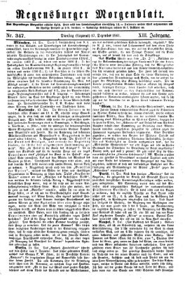 Regensburger Morgenblatt Dienstag 17. Dezember 1861