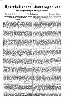 Regensburger Morgenblatt Sonntag 4. August 1861