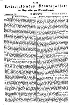Regensburger Morgenblatt Sonntag 1. September 1861