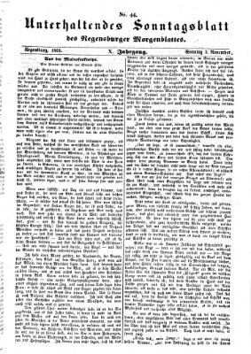 Regensburger Morgenblatt Sonntag 3. November 1861