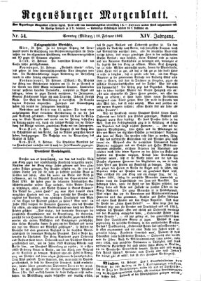 Regensburger Morgenblatt Sonntag 23. Februar 1862