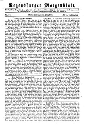 Regensburger Morgenblatt Mittwoch 12. März 1862