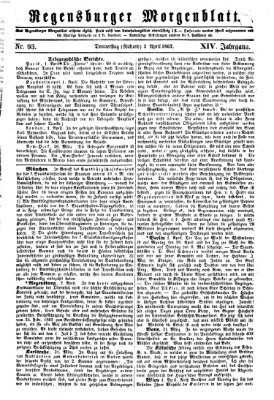 Regensburger Morgenblatt Donnerstag 3. April 1862