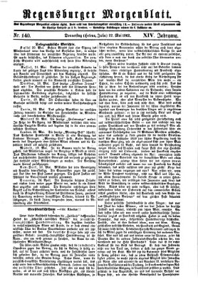 Regensburger Morgenblatt Donnerstag 22. Mai 1862