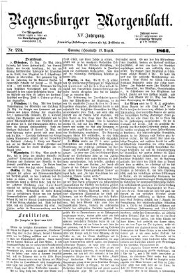 Regensburger Morgenblatt Sonntag 17. August 1862