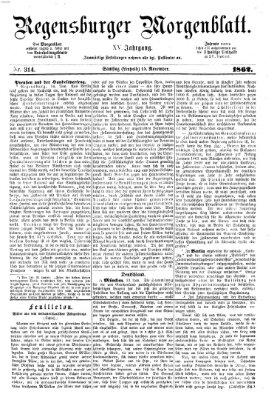 Regensburger Morgenblatt Samstag 15. November 1862