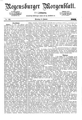 Regensburger Morgenblatt Sonntag 18. Januar 1863