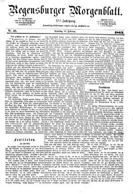 Regensburger Morgenblatt Samstag 28. Februar 1863