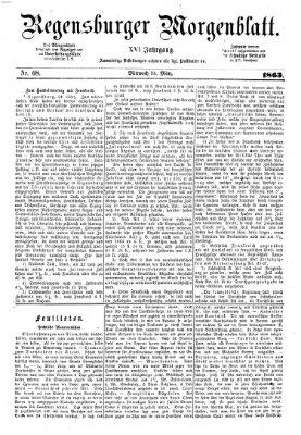 Regensburger Morgenblatt Mittwoch 25. März 1863