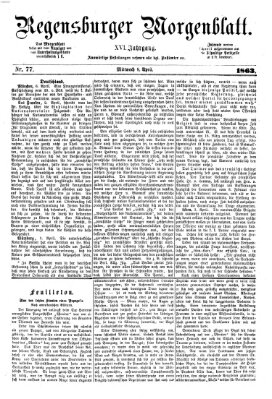 Regensburger Morgenblatt Mittwoch 8. April 1863