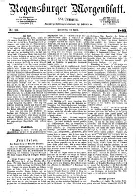 Regensburger Morgenblatt Donnerstag 23. April 1863