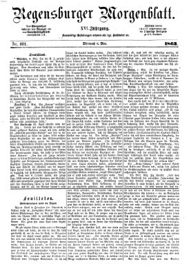 Regensburger Morgenblatt Mittwoch 6. Mai 1863
