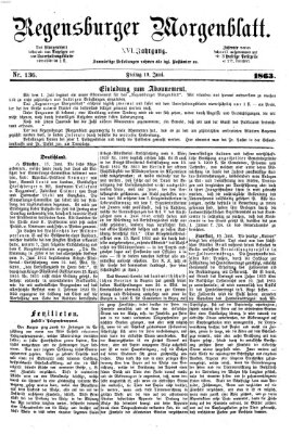 Regensburger Morgenblatt Freitag 19. Juni 1863
