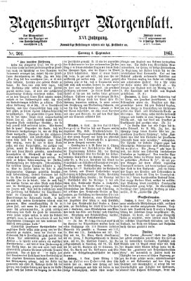 Regensburger Morgenblatt Sonntag 6. September 1863