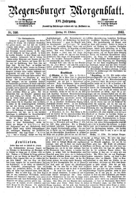 Regensburger Morgenblatt Freitag 23. Oktober 1863