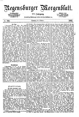 Regensburger Morgenblatt Samstag 24. Oktober 1863