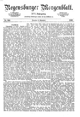 Regensburger Morgenblatt Sonntag 15. November 1863