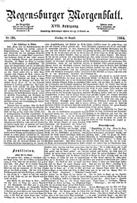 Regensburger Morgenblatt Dienstag 30. August 1864