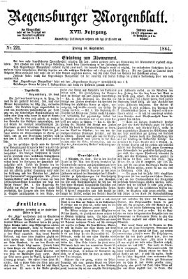 Regensburger Morgenblatt Freitag 30. September 1864