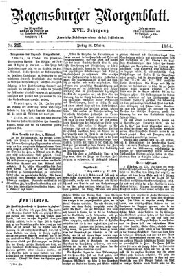 Regensburger Morgenblatt Freitag 28. Oktober 1864