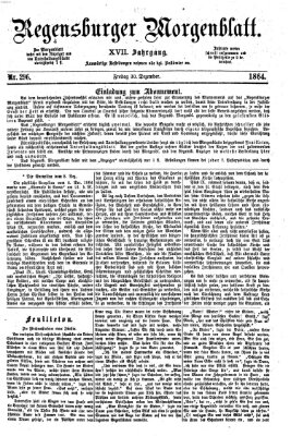 Regensburger Morgenblatt Freitag 30. Dezember 1864