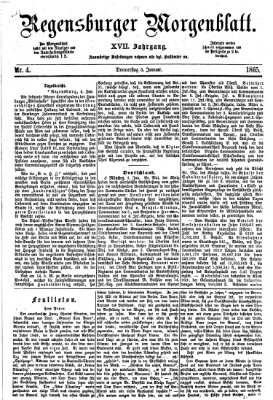 Regensburger Morgenblatt Donnerstag 5. Januar 1865