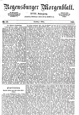 Regensburger Morgenblatt Samstag 4. März 1865