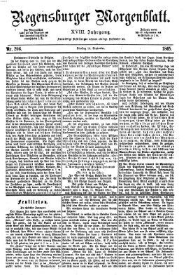 Regensburger Morgenblatt Dienstag 12. September 1865