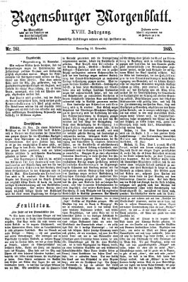 Regensburger Morgenblatt Donnerstag 16. November 1865