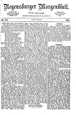 Regensburger Morgenblatt Sonntag 3. Dezember 1865
