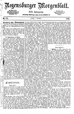 Regensburger Morgenblatt Freitag 21. September 1866