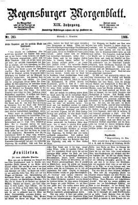 Regensburger Morgenblatt Mittwoch 21. November 1866