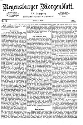 Regensburger Morgenblatt Sonntag 14. April 1867