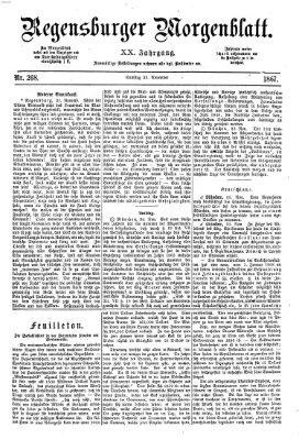 Regensburger Morgenblatt Samstag 23. November 1867