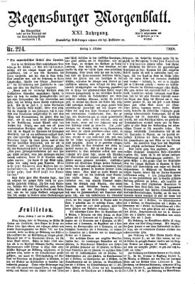 Regensburger Morgenblatt Freitag 2. Oktober 1868
