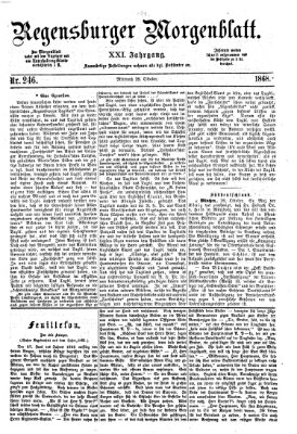 Regensburger Morgenblatt Mittwoch 28. Oktober 1868