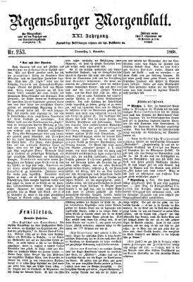 Regensburger Morgenblatt Donnerstag 5. November 1868