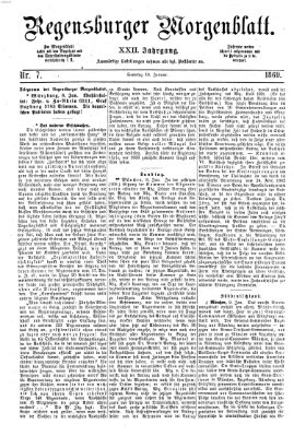 Regensburger Morgenblatt Sonntag 10. Januar 1869